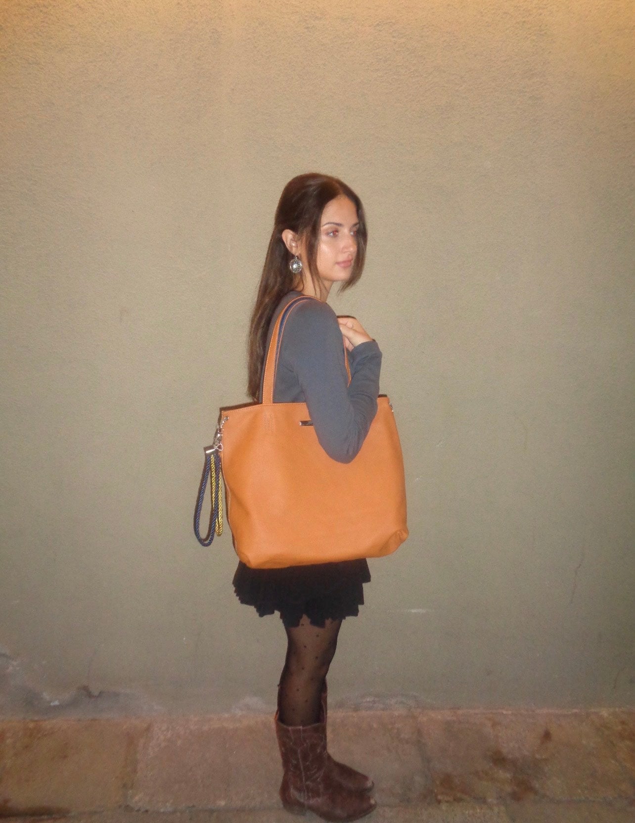 Reversible (Orange/Blue) - tote bag