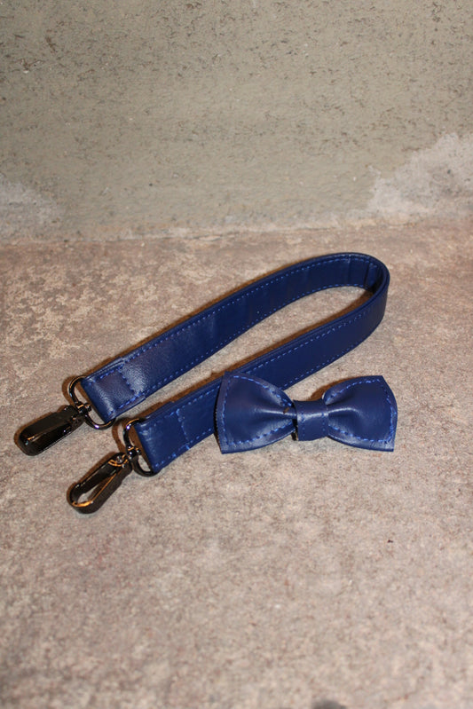 BLUE bow + strap