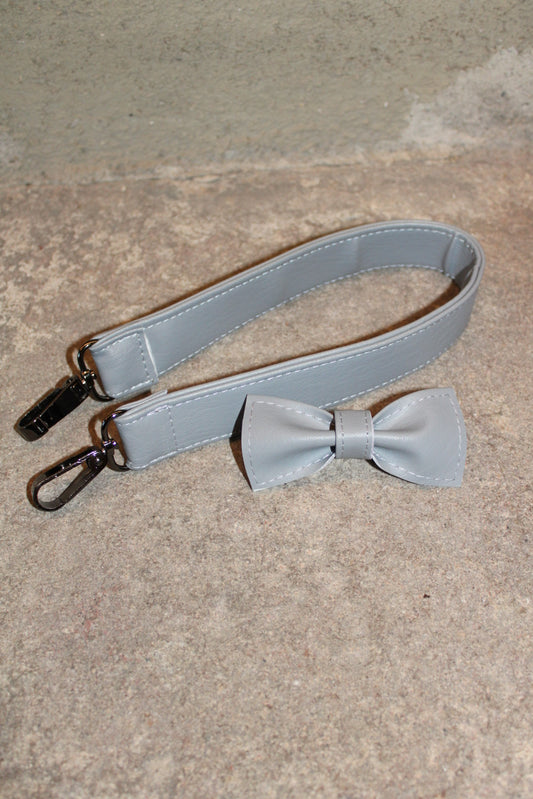 GREY bow + strap