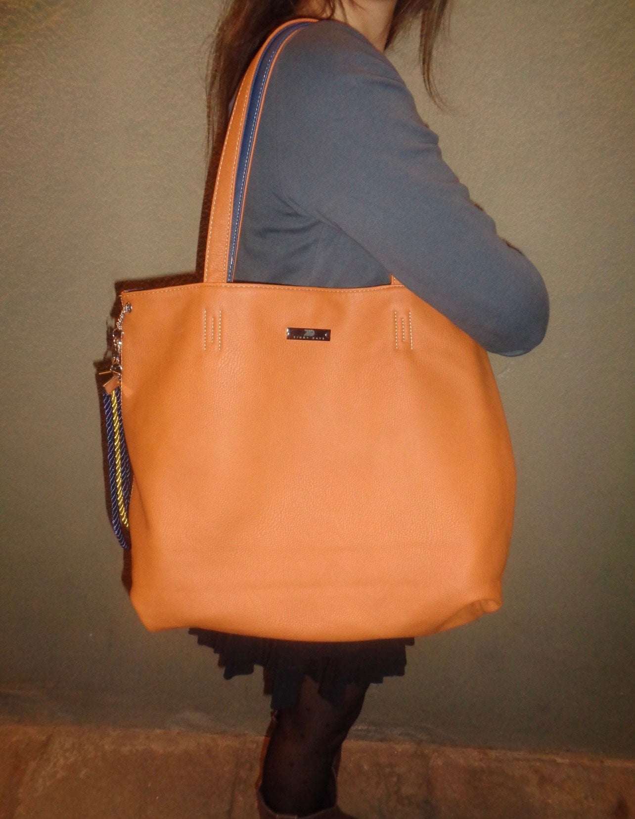 Reversible (Orange/Blue) - tote bag