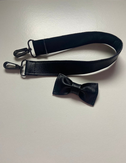 BLACK bow + strap